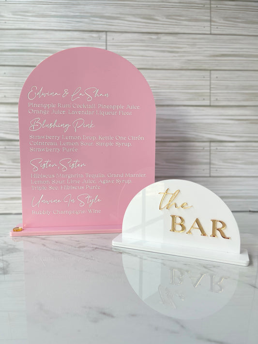 Arch Menu Sign